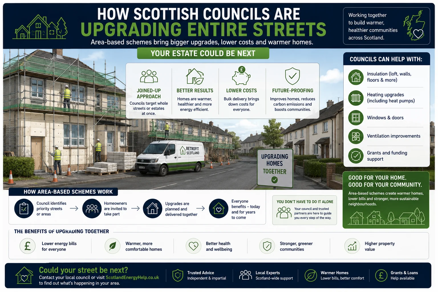 How Scottish councils upgrade whole streets through area-based schemes